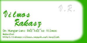 vilmos rakasz business card